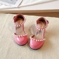thumbnail image 6 of Ymyiu Flower Girl Shoes Girls Dress Shoes Princess Crystal High Heels Closed Toe Party Wedding Flower Girls Shoes Toddler Little Big Kid Size 1.5 (Pink,Big Kids 1.5), 6 of 6