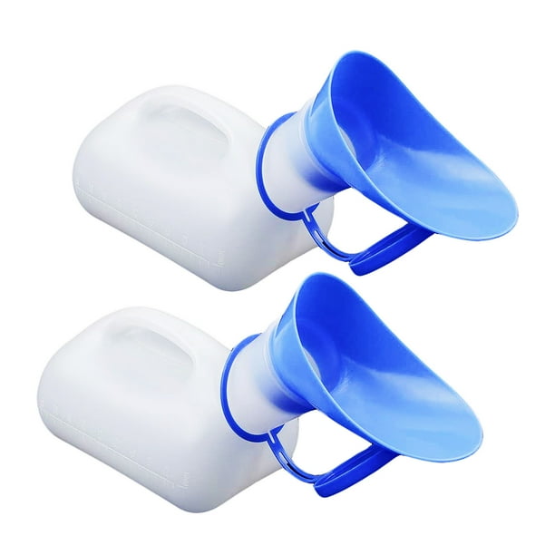 USPEEDY 2 Pack Portable Urinal 1000ml Universal Reusable Pee Bottle