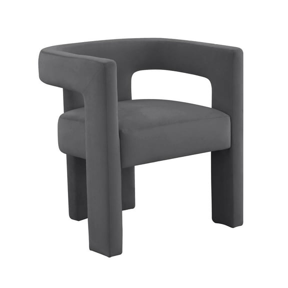 TOV Furniture Sloane Dark Grey Velvet Accent Chair