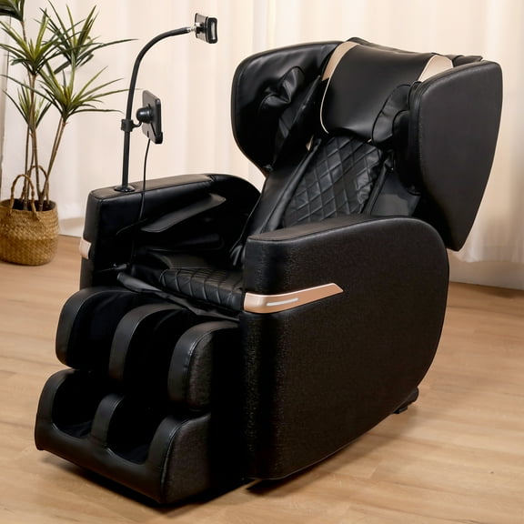 Noble House Zero Gravity Massage Chair Recliner, Full Body Air Pressure with Heat, and Adjustable Footrest, Black