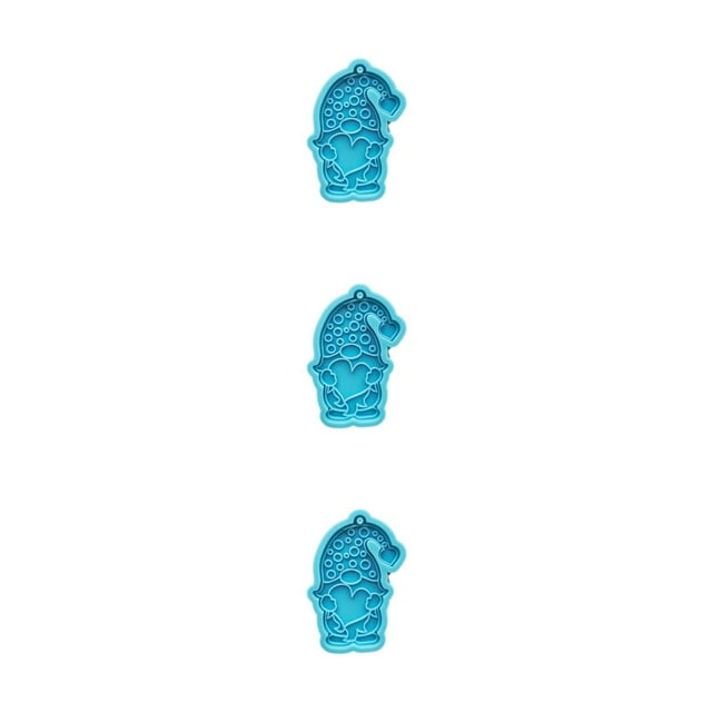 Maytalsory 1/2/3/5 Portable Lightweight Hanging Keychain Casting Molds Handmade Dwarfs Gnomes Keyring Epoxy Resin Mould A 3PCS