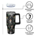 thumbnail image 3 of Halloween Tumbler 30 oz with Handle and Straw Haunted Ghost Skull Cup Halloween Holiday Gifts Travel Mug, 3 of 5