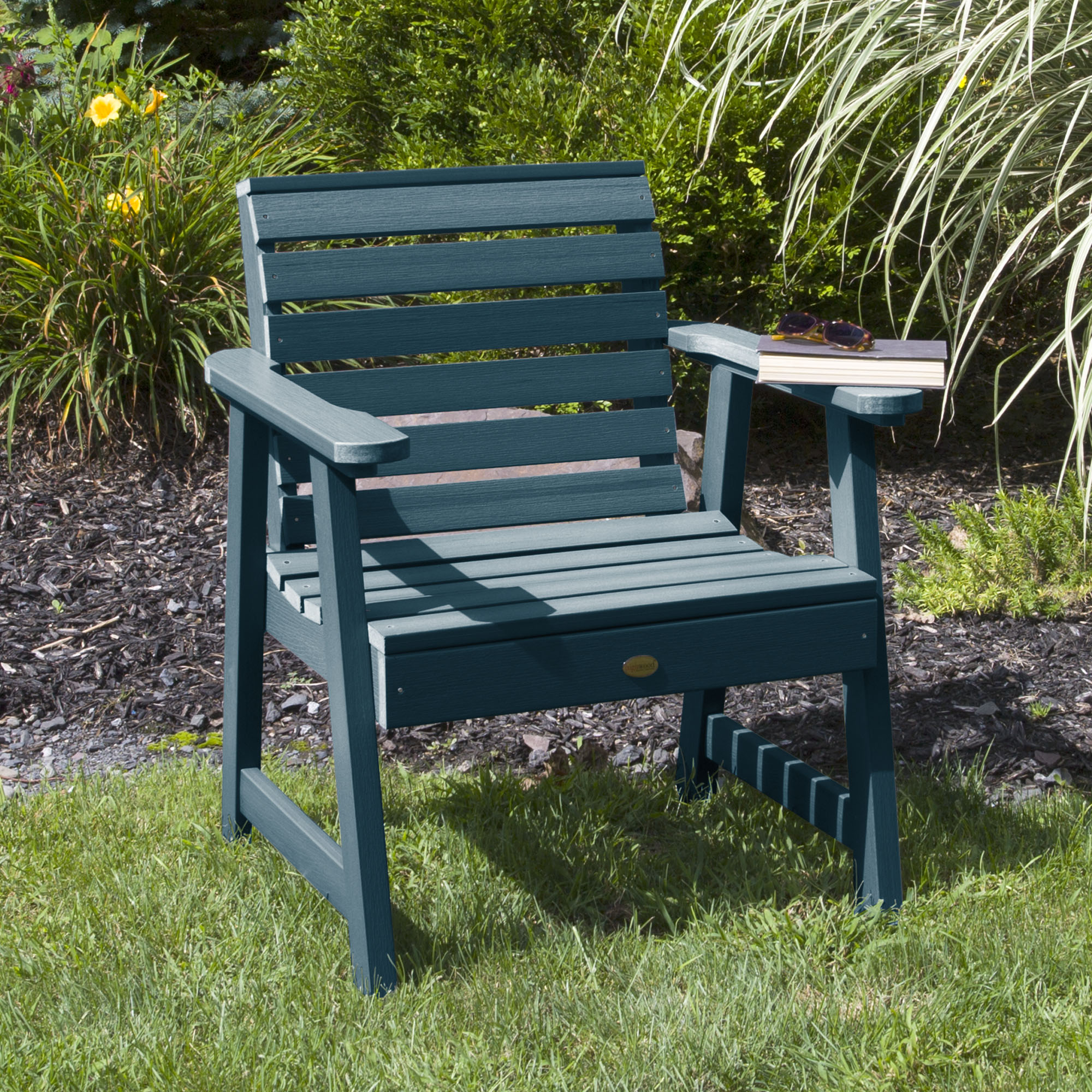 Highwood 3pc Weatherly Garden Chair Set with 1 Adirondack Square Side Table - image 4 of 6