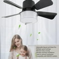 thumbnail image 4 of Socket Fan Light, 3 Colors Dimmable Silent Screw In Ceiling Fan with Remote for Bedroom Living Room Kitchen Restaurant, 4 of 7
