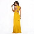 thumbnail image 6 of CIENVNSTG Women Sexy Sleeveless V-Neck Maxi Dress Evening Long Prom A-Line Dress Spaghetti Strap Wedding Cocktail Maxi Gown Yellow XL, 6 of 6