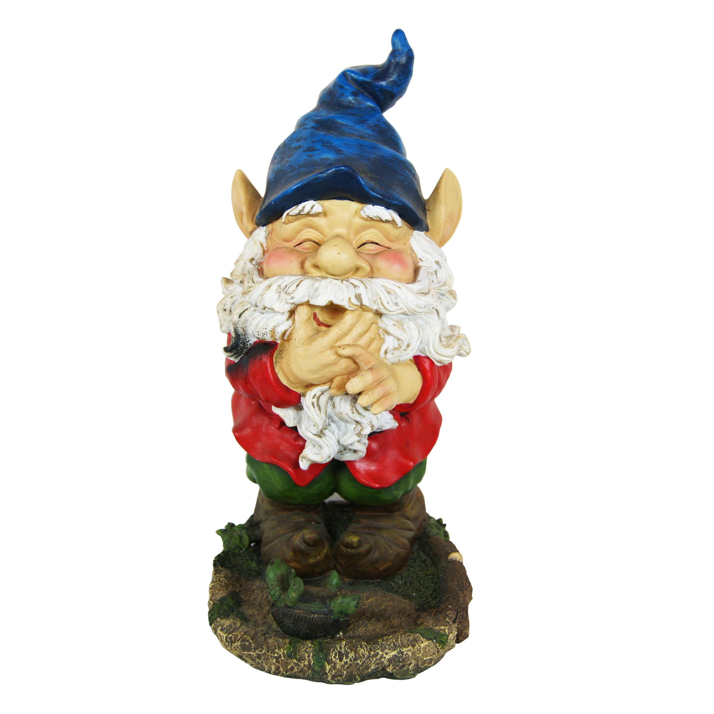 Alpine Smiling Gnome Statue, 15 Inch Tall - Walmart.com