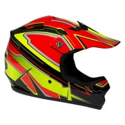 Youth Frenzy MX off-road ATV Helmet DOT Approved Color: Red/Yellow Size: Youth Large
