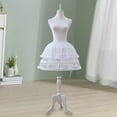 thumbnail image 6 of Segolike Hoop Skirt Petticoat Lolita Crinoline Underskirt Skirt Bustle Petticoat Vintage Women Hoops Pannier Petticoat for Prom Gown Dress White, 6 of 8