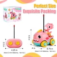 thumbnail image 5 of Tcovle Remote Control Car for Toddlers, RC Dinosaur Chasers Cars with Music and Sound for Toddlers Kids Age 2+ (Pink), 5 of 8