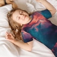 thumbnail image 4 of Balery Cosmic Paint Swirl Conjunto de Pijama Infantil de Manga Corta con Estampado – Ropa de Dormir de Algodón Suave-Small, 4 of 5