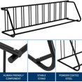 thumbnail image 3 of Heavy Duty Floor Bike Rack – 10-Bike Single-Sided Storage Stand, 122''L Commercial Grid Organizer, Freestanding/In-Ground, Mounting Kit, Garage, Yard, Events – Black | 10 cars single-sided, 3 of 14