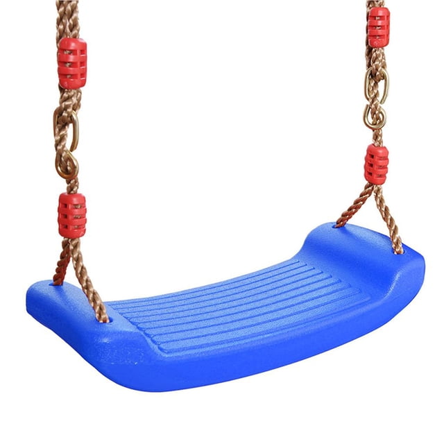 facefd Outdoor Plastic Swing Seat with Rope Hard Bending Plate Chair and Rope Children Toy No.3