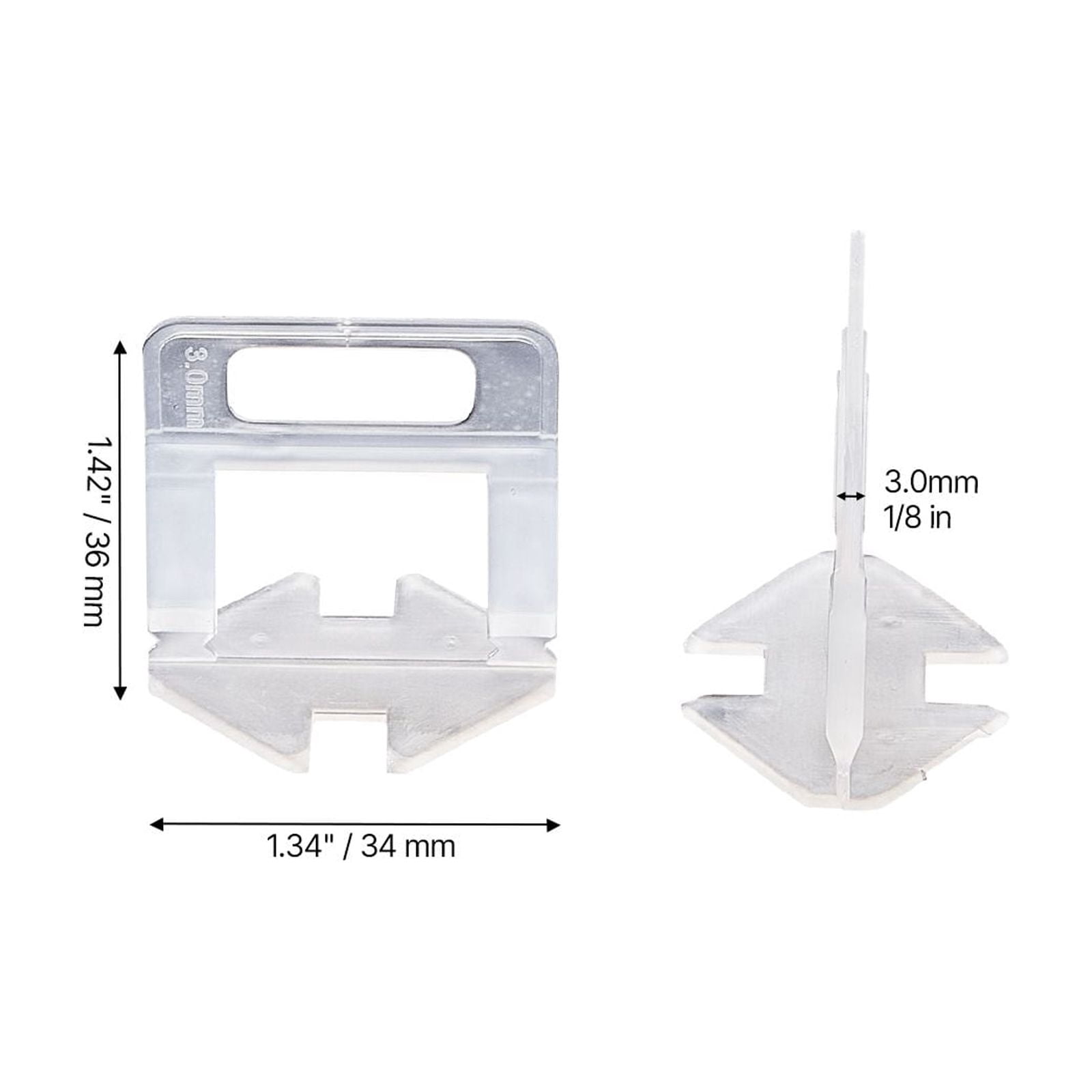 Tile Leveling System Kit 700pcs 1/8" Spacers, 200 Wedges, Tile Pliers, PP Material, Reusable Wedges, for Floor Wall Tile Installation