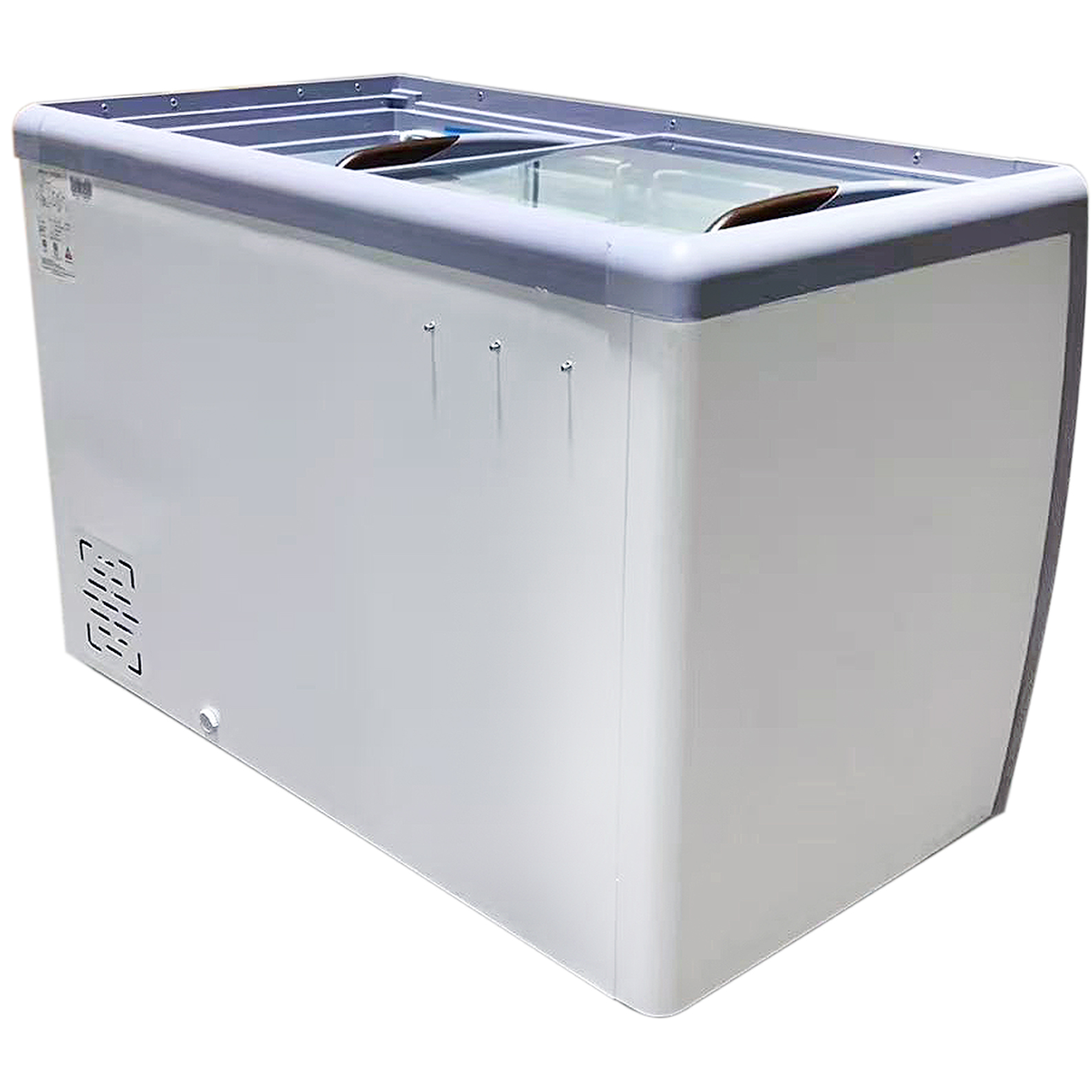49" NSF Ice Cream Dipping Cabinet Freezer with Sliding Glass Top, 14-Tub Capacity (8 Display + 6 Storage), Commercial Ice Cream Freezer