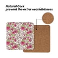 thumbnail image 4 of Xecao Rose Mix Leopard 4 for MDF Cork Coaster 4 Pcs,Drink Coasters,Suit for House Warming Gifts New Home ,Coffee Table Decor-Square, 4 of 7