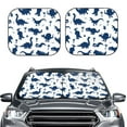 thumbnail image 2 of Kll Collection Of Cute Cartoon Dinosaurs Blue Silhouette Pattern Windshield Sun Shade 2-Piece Foldable Car Front Window Sunshade For Most Sedans Suv Truck- Large, 2 of 7