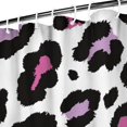 thumbnail image 3 of White and Pink Of Leopard Print Shower Curtain 72"x72" ,Bathroom Decorative Shower Curtains Set with 12 Hooks,Modern Waterproof Washable Shower Curtain, 3 of 6