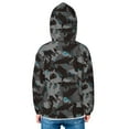 thumbnail image 4 of Kids Zip Up Hoodie for Boys Girls Toddler - Black camouflage hammerhead shark Lightweight Long Sleeve 2T Boys Girl Clothes, Sun Protection Windproof Jackets Hoodie Sweatshirt, 4 of 7