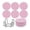 #A01-Pink, variant on Round Cotton Yarn Woven Coasters Set – Non-Slip Heat-Resistant Drink Mats with Stand, Eco-Friendly Dark Green Table Protectors for Home, Office & Kitchen, 4.6 Inch, 6-Pack