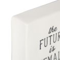 thumbnail image 2 of Linden “The Future is Female” Porcelain Tabletop Square Art Plaque, 2 of 4