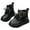 C53/Black, variant on XIYON Boys Boots For Toddler Boys And Girls' Spring And Autumn Short Boots English Style Children's Leather Boots Fashionable Boots 15-18 Months
