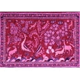 thumbnail image 1 of Ahgly Company Indoor Rectangle Animal Pink Traditional Area Rugs, 2' x 5', 1 of 4
