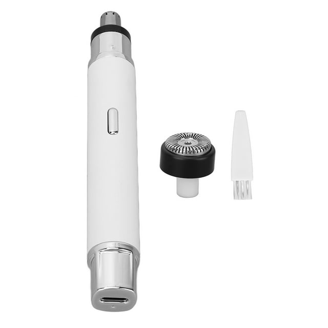 Nose Trimmer, Ear Hair Trimmer Portable High Speed USB Electric 2 In 1 For Home For Women White
