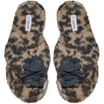 thumbnail image 2 of Cute Plush Cozy Sherpa Shearling Thong Slide Womens Flip Flops Flower Slippers (US 5-6, Jaguar), 2 of 4