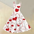 thumbnail image 2 of Valentine's Day Party Dress For Women 2026 Spring Summer Casual Swing A Line Sleeveless Dress Red 2XL, 2 of 4