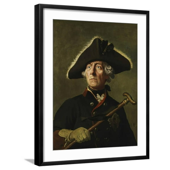 Art.com Vintage Painting of Frederick the Great of Prussia Art Print by Stocktrek Images, Black Frame Wall Art, 23" x 29"