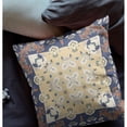thumbnail image 3 of 18" X 18" Blue Yellow Broadcloth Floral Throw Pillow, 3 of 5