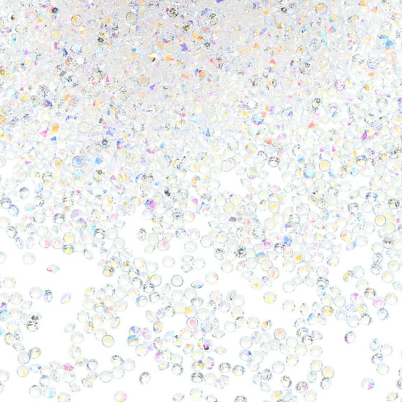 42000-Pack Acrylic Diamonds, 0.08 Inch/2mm Wedding Table Scatter Confetti Crystals, Acrylic Diamonds Gems [White AB]
