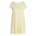 thumbnail image 4 of Time and Tru Women's Tiered Cotton Mini Dress with Short Sleeves, Sizes XS-XXXL, 4 of 6