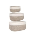 thumbnail image 1 of Yuarrent Cesta de almacenamiento de 3 piezas, organizador de baño tejido de cuerda de algodón, artículos diversos de punto a juego de Almacenamiento y organización del hogar Gris, 1 of 6