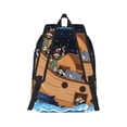 thumbnail image 3 of Balery Ocean Scene with Noah's Ark Vintage Canvas Backpack for Men and Women - Large Capacity, Durable Travel Laptop Bag for School, Work, Hiking, and Outdoor Activities, 3 of 7
