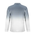 thumbnail image 2 of ZCFZJW Men's Striped Polo Shirt Long Sleeve Quarter Zip Pullover Sweater Casual Golf Shirts Vintage Striped Collar V Neck Tie Dye Graphic Fitness Tees Tops Navy XXL, 2 of 5