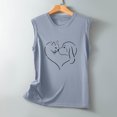 thumbnail image 4 of Camiseta Sin Mangas Para Mujer Camisetas Sin Mangas Cuello Redondo de Moda Impreso Casual Odeerbi ODB165363, 4 of 5