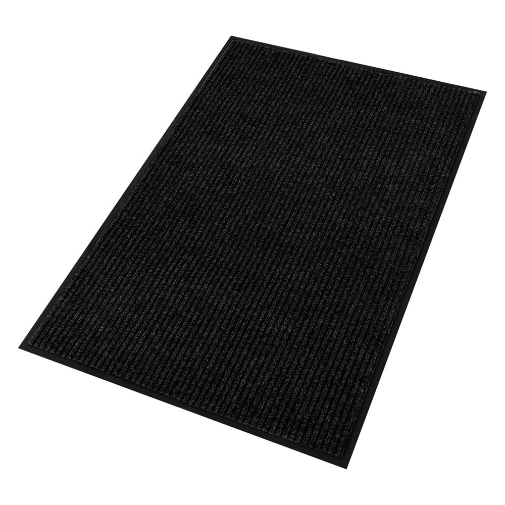 Rubber Non-Slip Indoor Outdoor Door Mat Latitude Run Color: Black, Mat Size: 20 W x 31 L