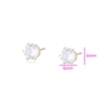 thumbnail image 2 of Clásicos Aretes Broquel Cristal Swarovski Dama Oro Laminado dorado Unitalla, 2 of 7
