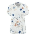 thumbnail image 3 of Zuesphe Summer Shirts for Women 2025 Plus Size T Shirt Women Cute Graphic Tees Short Sleeve Floral Print Loose Fit Summer Casual Tops Short Sleeve V Neck Shirts Casual Soft Blouse, 3 of 4