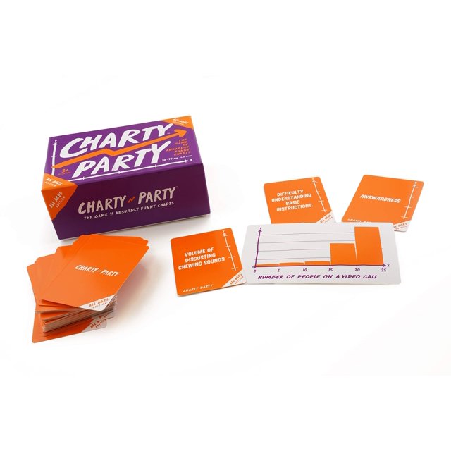 Charty Party: Edición para todas las edades - Juego matemáticamente humorístico - Para 3 o más jugadores - Tiempo de juego de 30 a 90 - Juego de cartas para aulas, familias e incluso tu abuela