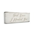 thumbnail image 3 of Stupell Industries God Knew I Needed You Romantic Religious Phrase Canvas Wall Art, 40 x 17, Design by Daphne Polselli, 3 of 7