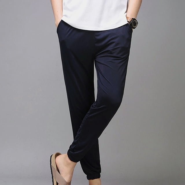 Pantalones largos para hombre, moda, sólidos, casuales, cintura elástica, bolsillos, pantalones deportivos, pantalones para hombre