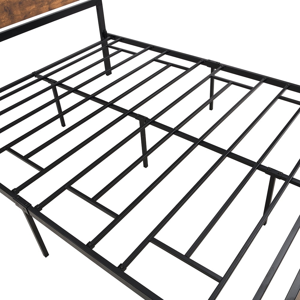 Kadyn Queen Size Platform Bed, Wood Bed Frame with Headboard and Footboard, Metal Bed Frame for Bedroom, No Box Spring Needed, Black Kadyn Queen Size Platform Bed, Wood Bed Frame with Headboard and Footboard, Metal Bed Frame for Bedroom, No Box Spring Needed, Black