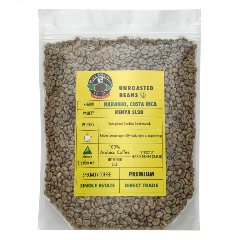 ☆ africancoffee☆ Black Toucan Coffee Green Costa Rican KENYA SL28 Semi-Washed