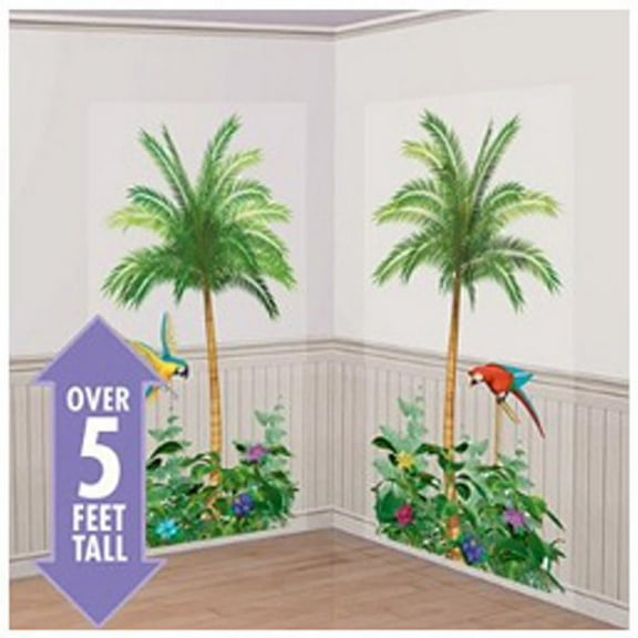 Palm Trees Scene Setter Wall Decorations (2pc)