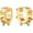 Spike Hoop-Gold, variant on Chunky Hoop Earrings for Men Women, Skull/Infinity Pattern, Spike/Cuban Links 4 Design Options, Black/18K Gold Plated 316L Stainless Steel, Lightweight Earrings, Come Gift Box