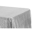 thumbnail image 1 of 1 Pc, Glitz Sequin 90"X132" Rectangular Tablecloth - Silver For Wedding Ceremonies & Receptions, Bridal Showers, Baby Showers, Quinceaneras, Anniversary Parties, Or Special Event, 1 of 1