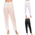 thumbnail image 5 of Pantalones de pijama femeninos Sunloudy, pantalones largos de cintura elástica con ribete de encaje de color sólido, ropa de dormir para mujer, S/M/L/XL/XXL Sunloudy  moda, 5 of 5