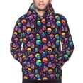 thumbnail image 2 of Bingfone mushroom color Skull Men's Drawstring Hoodie Long Sleeve Pocket Sweatshirts-Medium, 2 of 6